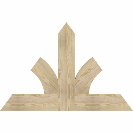 Ekena Millwork Richland Rough Sawn Timber Gable Bracket, Douglas Fir, 48"W x 32"H x 2"D x 6"F, 16/12 Pitch GBW048X32X0206RIC00RDF